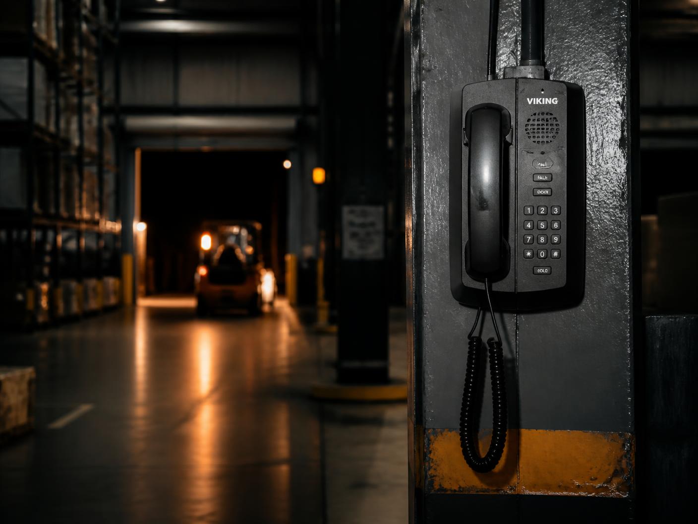 Industrial control room with telephony at the operator position